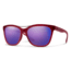 Smith Cavalier Sunglasses - Womens, Matte Crystal Deep Maroon Frame, Chromapop Violet Mirror Lens, 201928LPA56DI