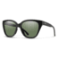 Smith Era Sunglasses, Matte Black Frame, ChromaPop Polarized Gray Green Lens, 20406300355L7