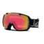 Smith I/O Goggles, Black Foundation, Red Sensor Mirror And Platinum Mirror Lenses IO7RZFK10