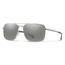 Smith Outcome Sunglasses, Matte Silver Frame, Polarized Platinum Mirror Lens, 204061CTL59XN