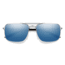 Smith Outcome Sunglasses, Silver Frame, ChromaPop Polarized Blue Mirror Lens, 20406101059QG