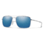 Smith Outcome Sunglasses, Silver Frame, ChromaPop Polarized Blue Mirror Lens, 20406101059QG
