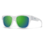 Smith Rounder Sunglasses, Matte Crystal Frame, Chromapop Green Mirror Lens, 2010432M452X8