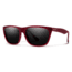 Smith Tioga Sunglasses, Matte Crystal Deep Maroon Frame, Blackout Lens, 243739LPA58IR