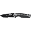 Smith &amp; Wesson Liner Lock Fixed Blade Knives, 8Cr13MoV Stainless Steel, Drop Point, Black, Rubberized Aluminum, SW612SCP