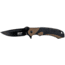 Smith &amp; Wesson Ultra Glide Folding Knives, 3.5 in, 8Cr13MoV Stainless Steel, Drop Point, Black/FDE, Aluminum and Nylon, 1085909