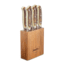 Smiths Cabin &amp; Lodge Cutlery 6-Pcs Steak Set, Hardwood Block, Stag, 51033