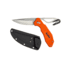 Smiths EdgeSport Folding Knife w/ Gut Hook, 3in, 400 Stainless Steel, Skinner Blade/ Gut Hook, G10 Handle, Orange, SP-51104