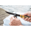 Smiths Lawaia Coated Fillet Knife, 7 in, 400 Stainless Steel, Black, Fillet Blade, TPE Handle, Orange/Gray, 51093