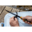 Smiths Lawaia Coated Fillet Knife, 9 in, 400 Stainless Steel, Black, Fillet Blade, TPE Handle, Orange/Gray, 51094