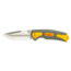 Smiths Pack Pal Folding Knife, 3.5in, Drop Point, 420 Stainless Steel, Black, Drop Point Blade, Sharpener, Gray/Orange, 51018