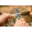 Smiths Rally Folding Knife, 3.26in, 420 Stainless Steel, Black Stonewash, Cleaver Blade, G10 Handle, OD Green, 51140