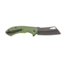 Smiths Rally Folding Knife, 3.26in, 420 Stainless Steel, Black Stonewash, Cleaver Blade, G10 Handle, OD Green, 51140