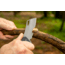Smiths Rally Folding Knife, 3.26in, 420 Stainless Steel, Titanium, Cleaver Blade, G10 Handle, Black, 51138