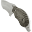 SOG Specialty Knives &amp; Tools Kiku 4 Inch Dual Direction Satin Fixed Blade Knife w/ Micarta Handle and Kydex Sheath, Silver, KU-2022