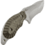SOG Specialty Knives &amp; Tools Kiku 4 Inch Dual Direction Satin Fixed Blade Knife w/ Micarta Handle and Kydex Sheath, Silver, KU-2022