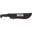 SOG Specialty Knives &amp; Tools SOGFari Machete Fixed Blade Knife, 10in, 3Cr13 Blade, Tanto, Black, Kraton Handle, Black, SOG-MC04-N