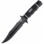 SOG Specialty Knives &amp; Tools Tech Bowie Fixed Blade Knife, 6.4in, AUS-8 Blade, Clip Point, Black, Kraton Handle, Black, SOG-S10B-K
