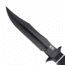 SOG Specialty Knives &amp; Tools Tech Bowie Fixed Blade Knife, 6.4in, AUS-8 Blade, Clip Point, Black, Kraton Handle, Black, SOG-S10B-K