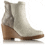 Sorel After Hours Chelsea Leather and Suede Casual Boot, Women's, Sea Salt/Fawn, 7 US, 1787951125-7