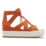 Sorel Cameron Flatform Lace Wedge Sandals Suede - Women's, Desert Sun/Gum 17, 7.5 US, 1999091-806-7.5