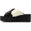 Sorel Cameron Flatform Puff Mule Sandals - Womens, Black/Sea Salt, 7 US, 2030451-010-7