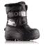 Sorel Childrens Snow Commander Winter Boot, Black, Charcoal, 12.5, 1638111010-12.5