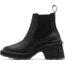 Sorel Hi-Line Heel Chelsea Boot - Womens, Black, Sea Salt, 9.5, 2009131-010-9.5