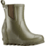 Sorel Joan Rain Wedge Chelsea Rubber Boot-Nori/Sea Salt-Medium-9.5