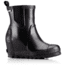Sorel Joan Rain Wedge Chelsea Rubber Boot, Womens, Black/Sea Salt, 5.5 US, 1749241010-5.5