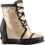 Sorel Joan Rain Wedge Felt Rubber Boot - Women's-Beach/Black-Medium-11