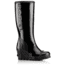 Sorel Joan Rain Wedge Tall Gloss Rubber Boot, Womens, Black/Sea Salt, 6.5 US, 1757591010-6.5