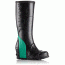 Sorel Joan Rain Wedge Tall Rubber Boot - Women's-Black/Bright Emerald-Medium-7.5