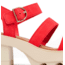 Sorel Joanie Heel Ankle Strap Sandals - Womens, Red Glo/Honey White, 9, 2069761-617-9