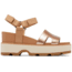 Sorel Joanie IV Ankle Strap Wedge Sandals - Womens, Honest Beige/Gum 17, 8.5, 2069781-246-8.5