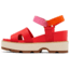 Sorel Joanie IV Ankle Strap Wedge Sandals - Womens, Red Glo/Honey White, 8, 2069781-617-8