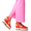 Sorel Joanie IV Ankle Strap Wedge Sandals - Womens, Red Glo/Honey White, 8, 2069781-617-8