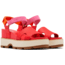Sorel Joanie IV Ankle Strap Wedge Sandals - Womens, Red Glo/Honey White, 8, 2069781-617-8