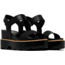 Sorel Joanie IV Y Strap Wedge Sandals - Womens, Black/Sea Salt, 5, 2076831-010-5