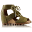 Sorel Joanie Lace Wedge Sandal, Womens, Olive Drab, 6.5 US, 1777091389-6.5