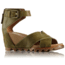 Sorel Joanie Sandal II Leather, Womens, Olive Drab, 8 US, 1787341389-8