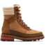 Sorel Lennox Lace Cozy STKD Waterproof Boot - Womens, Velvet Tan, Warp Red, 9.5, 2009271-242-9.5