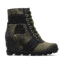 Sorel Lexie Wedge Boot - Women's, camo-Hiker Green, 12, 1821261371-12