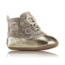 Sorel Out N About Baby Bootie Suede Casual Boot, Youth, Fawn/Pale Gold, 1 US, 1797901920-1