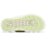 Sorel VIIbe Twist Slide - Womens, Luminous Lime/Whitened Pink, 9.5, 2039961-382-9.5