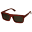 Spectrum Clark Wood Sunglasses, Cherry Frame, Black Lens, One Size, SSGS119BK
