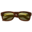 Spectrum Peralta Wood Sunglasses, Orange Frame, Gold Lens, Orange/Gold, One Size, SSGS103GD