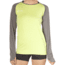 SportHill TempTech Long Sleeve Tee - Womens-VizGreen/IronBlack-Large