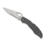 Spyderco Byrd Cara Cara2 Blue Frn Partially Serrated, Gray, BY03PSGY2