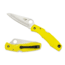 Spyderco Pacific Salt Yellow FRN Handle, H-1 FE Blade Fold Knife C91PYL